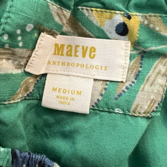 Anthropologie Green Floral Maxi Dress - Picture 3 of 5